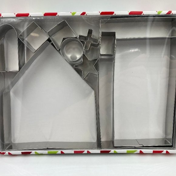 Martha Stewart Collection Cookie Cutter Set 10 Piece Stainless Steel Gingerbread - Picture 1 of 2